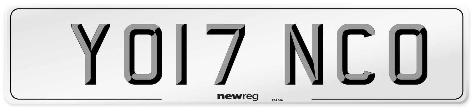 YO17 NCO Number Plate from New Reg